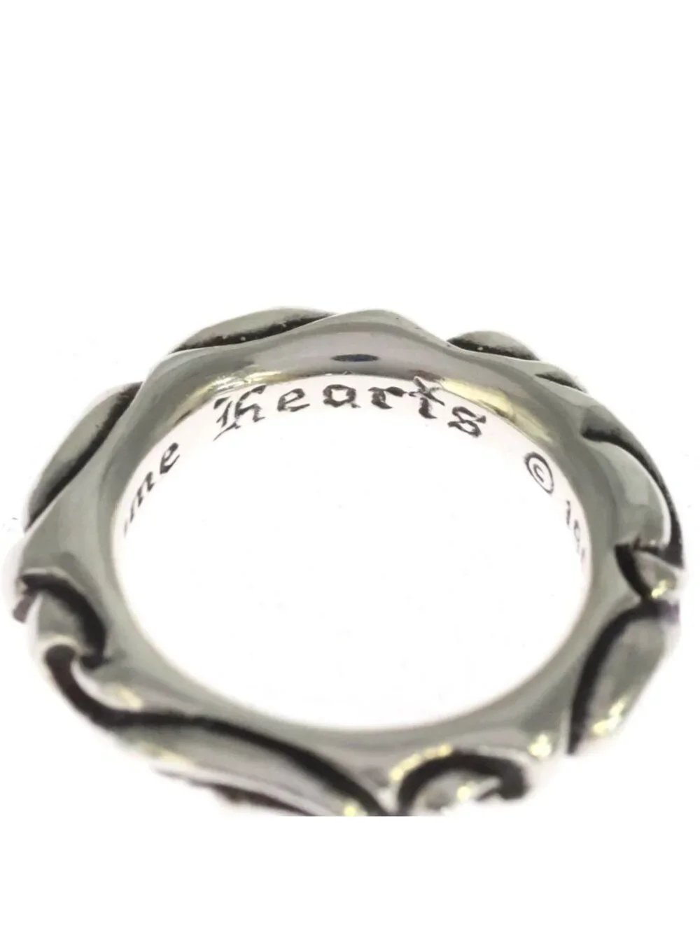 Chrome Hearts Scrl Band Scroll Ring Silver